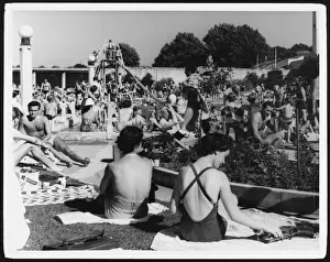 By the Swimming Pool Holidaymakers Print