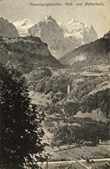 Switzerland - Rosenlaui Glacier, Well and the Wetterhorn Switzerland - Rosenlaui Glacier, Well and the Wetterhorn
