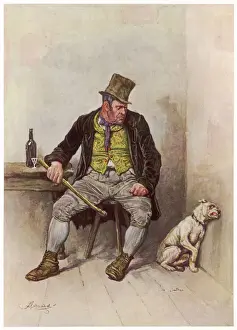 Charles Dickens Prints: Bill Sykes Print: Intimidating Scene