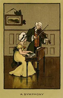 Couple Enjoying Each Other Prints: A symphony