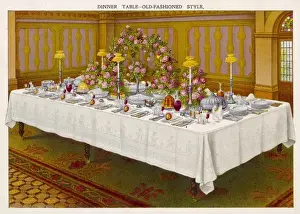 Table Setting Print - A La Francaise Style
