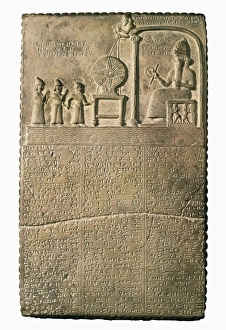 Tablet of Shamash. beg. 9th c. BC. The sun-god Tablet of Shamash. beg. 9th c. BC. The sun-god