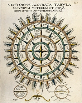 Tabula secundum accurata Ventorum veterem et nova Tabula secundum accurata Ventorum veterem et nova
