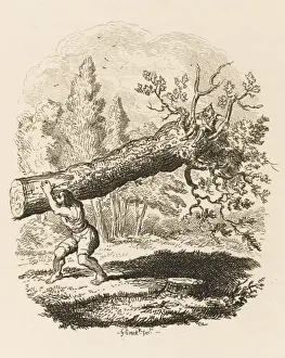 Classic Fairy Tale Illustrations Prints: Tailor and Giant - 2