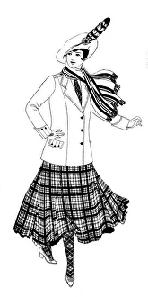 Tailored tartan suit, World War One Tailored tartan suit, World War One