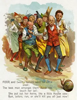 Victorian Nursery Rhyme Prints: Four and Twenty Tailors