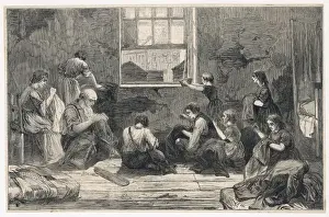 Tailors at Work in a Slum Apartment Print