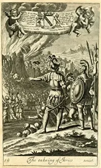 Woodcut Print of The Taking of Jericho circa 1690