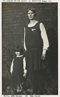The tallest and shortest pupils at Badminton Girls School The tallest and shortest pupils at Badminton Girls School