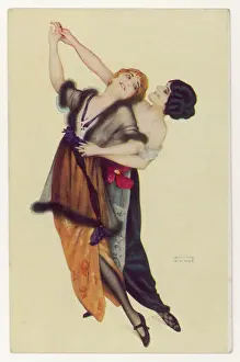 Art Deco Style Prints: Tango for Two C1912
