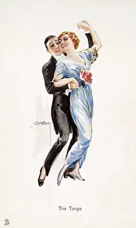 Early 20th-Century Tango Print, circa 1914