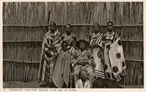Tanzania - Sultan Ikoma and his wives - house stockade Tanzania - Sultan Ikoma and his wives - house stockade