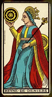 Tarot Card - Reyne de Deniers (Queen of Coins) Tarot Card - Reyne de Deniers (Queen of Coins)
