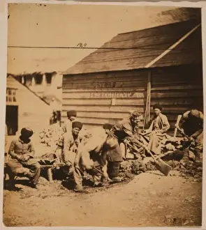 Tartar Labourers at Work in Balaklava, 1855 Print