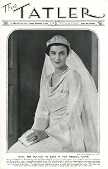 Tatler front cover of Duchess of Kent in her wedding gown Tatler front cover of Duchess of Kent in her wedding gown