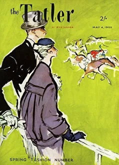 Tatler front cover, horse racing Ascot, 1955 Tatler front cover, horse racing Ascot, 1955