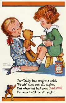 Teddy Drinking Ovaltine Print