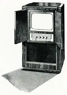 1950s Television Console Print, 1952
