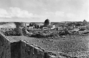 Prints of Temple area, Jerusalem, viewed from the north-east. Date: 1920s Landmarks Of The Past Prints: Jerusalem Temple Area Print, 1920s