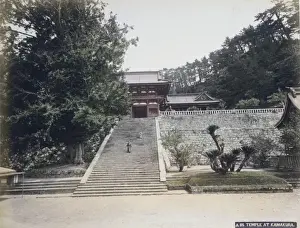 Traditional Japanese Temples Prints: Temple at Kamakura
