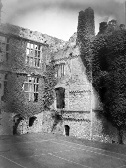 Tennis court, Carew Castle, Pembrokeshire, South Wales Tennis court, Carew Castle, Pembrokeshire, South Wales