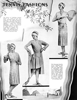 Tennis fashions by Suzanne Lenglen, 1930 Tennis fashions by Suzanne Lenglen, 1930