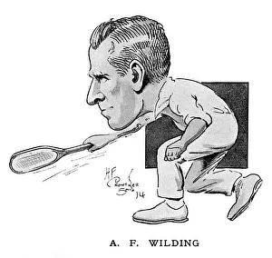 Tennis player Captain A. F. Wilding in caricature Tennis player Captain A. F. Wilding in caricature
