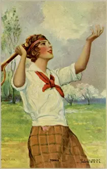 Tennis Sport History Prints: Tennis - Serving