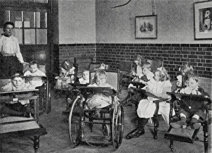 Tennyson Street School for Disabled, London - Basket Weaving Tennyson Street School for Disabled, London - Basket Weaving