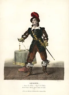 Tenor singer Lecomte as Almaviva in the opera Tenor singer Lecomte as Almaviva in the opera