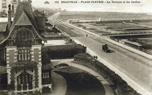 Terrrace and gardens from the Normandy Hotel, Deauville Terrrace and gardens from the Normandy Hotel, Deauville