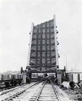 Testing the Bascule Bridge, Carmarthen, South Wales Testing the Bascule Bridge, Carmarthen, South Wales