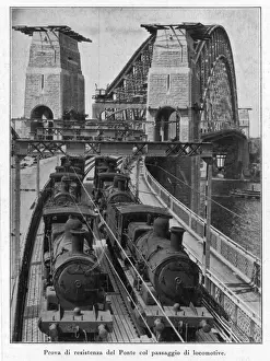 Sydney Harbour Bridge Construction Prints: Testing Sydney Bnridge