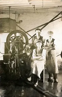 Textile Mill Workers Prints: Textile Mill Workers and Machinery