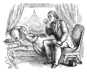 Victorian Era Authors Prints: Thackeray Reading