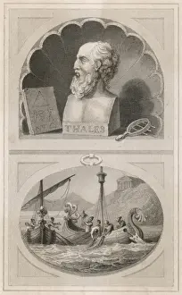 Ancient Greek Scientist Prints: Thales Bust