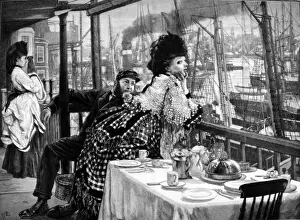 The Thames Print: Two Ladies on a Riverside Terrace