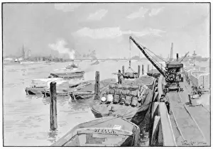 Thames at Nine Elms Print