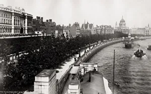 Thames Embankment from Waterloo bridge, London Thames Embankment from Waterloo bridge, London