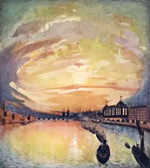 Waterloo Bridge Prints: Thames at Eventide