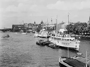 Thames Print from Tower Bridge Looking Upstream