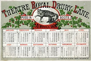 Theatre Royal, Drury Lane, London, Almanack 1869 - Puss in Boots Theatre Royal, Drury Lane, London, Almanack 1869 - Puss in Boots