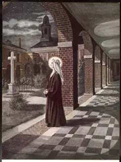 Therese Martin Print - Carmelite Convent Scene