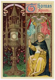 Thomas Aquinas Print - Italian Theologian Portrait