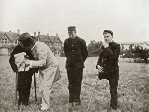Thomas Barnardo with Physically Disabled Boys, circa 1900 Print