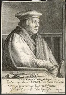 Prints of THOMAS CROMWELL earl of Essex statesman Hans Holbein The Younger Prints: Thomas Cromwell Print, Engraving of a statesman