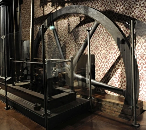Thomas horns steam engine. Built around 1850 by the Thos. H Thomas horns steam engine. Built around 1850 by the Thos. H
