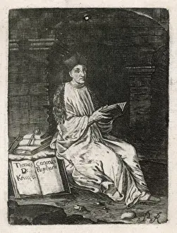 Thomas a Kempis Print, Etching