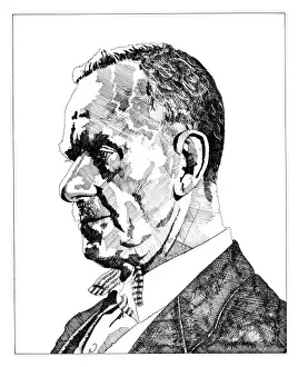 Thomas Mann Print - German novelist portrait
