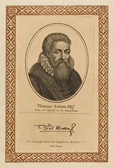 Thomas Sutton Print - Engraving of a statesman and merchant